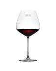 Personalised 'Mum' Roma Wine Glass
