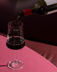 Father's Day 'Dad' Salome Red Wine Glass