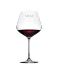 Personalised 'Mum' Roma Wine Glass