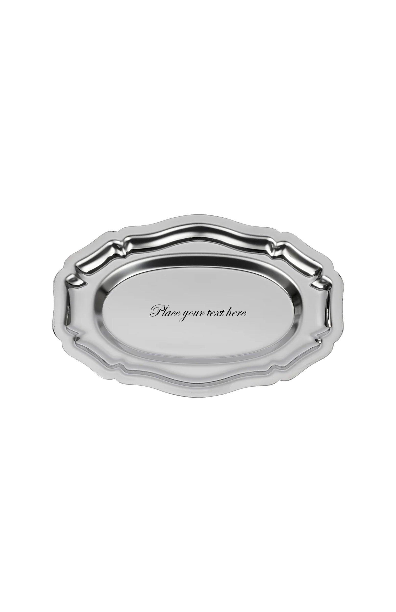 Personalized Amara Steel Platter (hover over image)