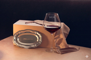 'Mum' Roma Wine Glass + Personalised Amara Platter