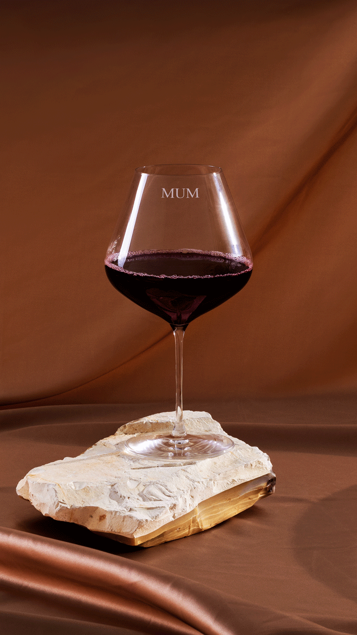 Personalised 'Mum' Roma Wine Glass