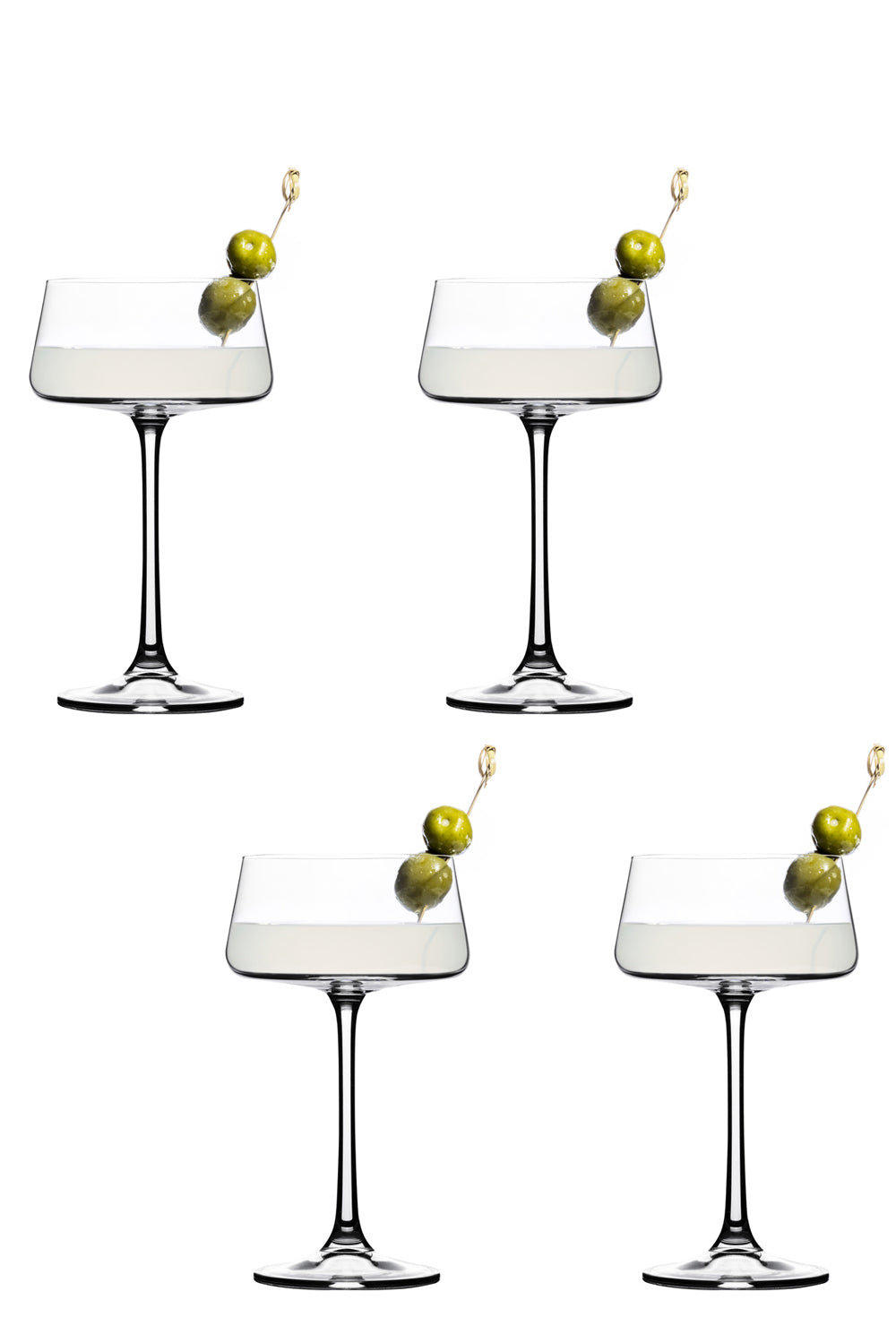 Salome Martini Glass Set of 4 European Crystal Glassware Mon Verre